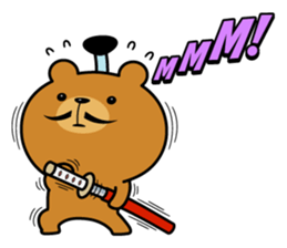 ASSERTIVE BEAR "Topknot Lord" sticker #13979809