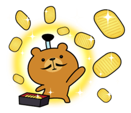 ASSERTIVE BEAR "Topknot Lord" sticker #13979813