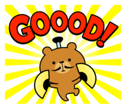 ASSERTIVE BEAR "Topknot Lord" sticker #13979814