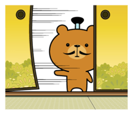 ASSERTIVE BEAR "Topknot Lord" sticker #13979819