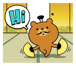 ASSERTIVE BEAR "Topknot Lord" sticker #13979821