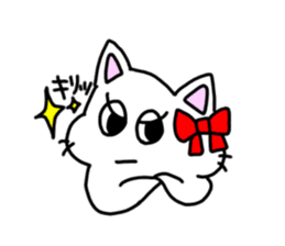 CUTE WHITE CATS STICKERS!! sticker #13981137