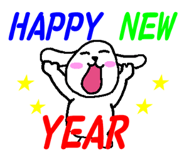 Dog's New Year sticker #13981166