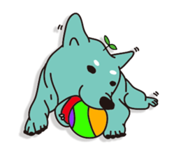 shiba inu Tree bud dog sticker #13981369