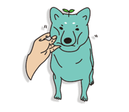 shiba inu Tree bud dog sticker #13981383