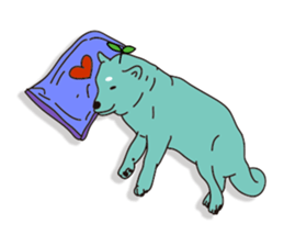 shiba inu Tree bud dog sticker #13981395