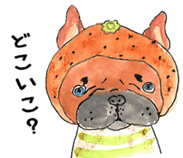 LOVE FrenchBulldog Fawn sticker #13981992