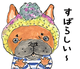 LOVE FrenchBulldog Fawn sticker #13981995