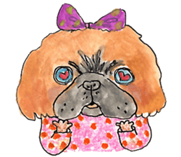 LOVE Pekingese sticker #13982151