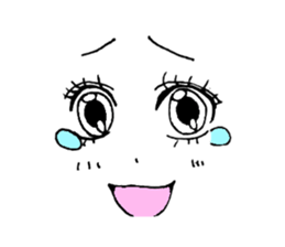 An eyes a thing like the mouth.a girl. sticker #13982394