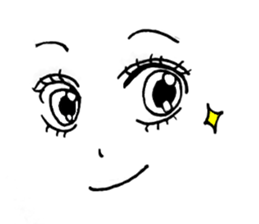 An eyes a thing like the mouth.a girl. sticker #13982395