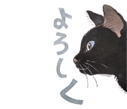 Dream cat 5 black sticker #13984964