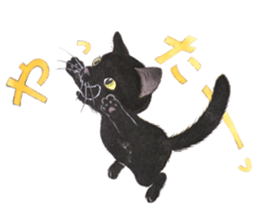 Dream cat 5 black sticker #13984965