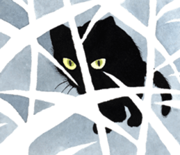 Dream cat 5 black sticker #13984973