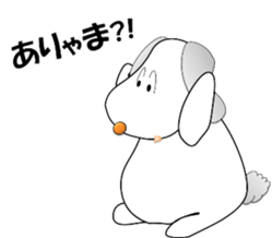 Jystin the dog flag-eared 2 sticker #13985132