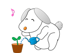 Jystin the dog flag-eared 2 sticker #13985145