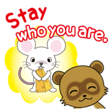 Active Kid conveys his love in secret. sticker #13985464