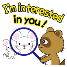 Active Kid conveys his love in secret. sticker #13985465