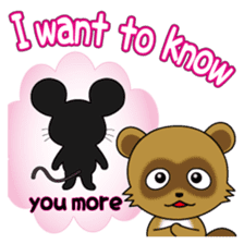 Active Kid conveys his love in secret. sticker #13985466