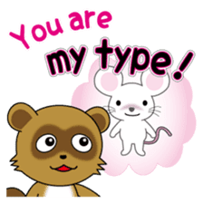 Active Kid conveys his love in secret. sticker #13985469