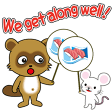 Active Kid conveys his love in secret. sticker #13985493