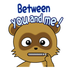 Active Kid conveys his love in secret. sticker #13985495