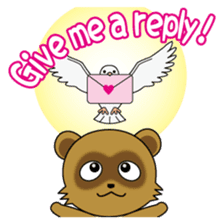 Active Kid conveys his love in secret. sticker #13985496