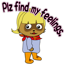 Active Kid conveys his love in secret. sticker #13985501