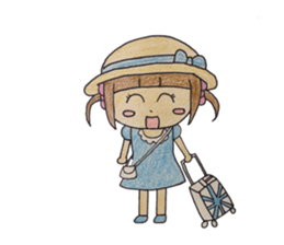 Daily life of a small ram sister sticker #13985622