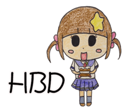 Daily life of a small ram sister sticker #13985626