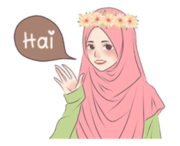 Hijab Chic: Animated Sticker sticker #13987414
