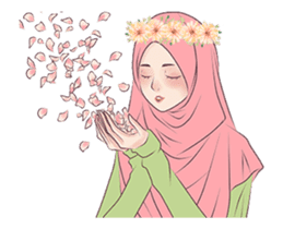 Hijab Chic: Animated Sticker sticker #13987415