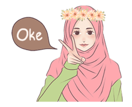 Hijab Chic: Animated Sticker sticker #13987417