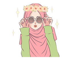 Hijab Chic: Animated Sticker sticker #13987426