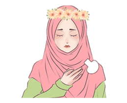 Hijab Chic: Animated Sticker sticker #13987429