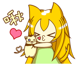 Cat Girl go around anywhere 2~Daily life sticker #13989566