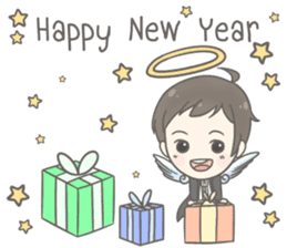 Angelito : Happy New Year sticker #13990029