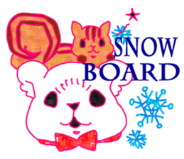 Christmas and cute animals sticker #13990085