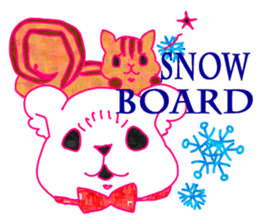 Christmas and cute animals sticker #13990085