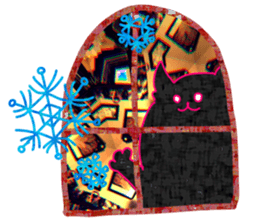 Christmas and cute animals sticker #13990088