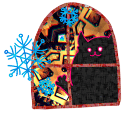 Christmas and cute animals sticker #13990088