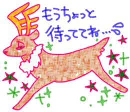 Christmas and cute animals sticker #13990094