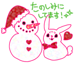 Christmas and cute animals sticker #13990097
