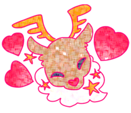 Christmas and cute animals sticker #13990098