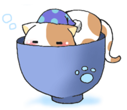 Bowl of cat sticker #13990807
