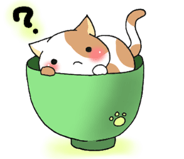 Bowl of cat sticker #13990812