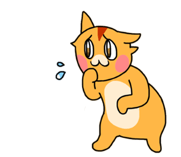 Fun friends of orange cat and white cat2 sticker #13991151