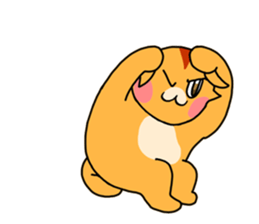 Fun friends of orange cat and white cat2 sticker #13991152