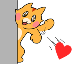 Fun friends of orange cat and white cat2 sticker #13991157