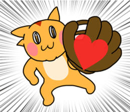 Fun friends of orange cat and white cat2 sticker #13991158